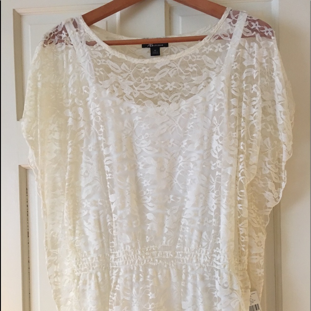 Lace top by AB Studio. NWT